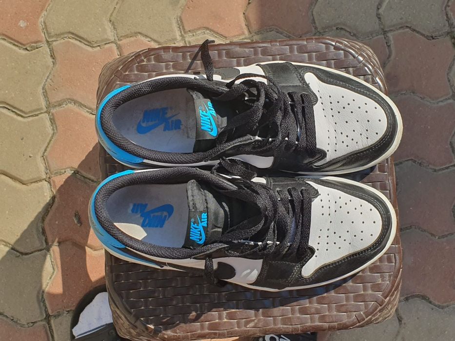 Nike Air Jordan 1 Retro Low OG Black Dark Powder Blue (mărimea 41)