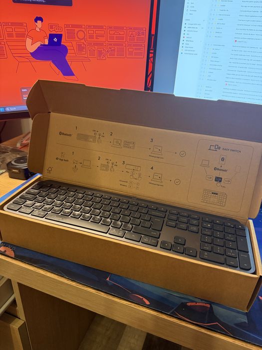 Kit Logitech MX Keys S Combo - Mouse MX Master 3S + Tastatura MX Keys S + Palmrest