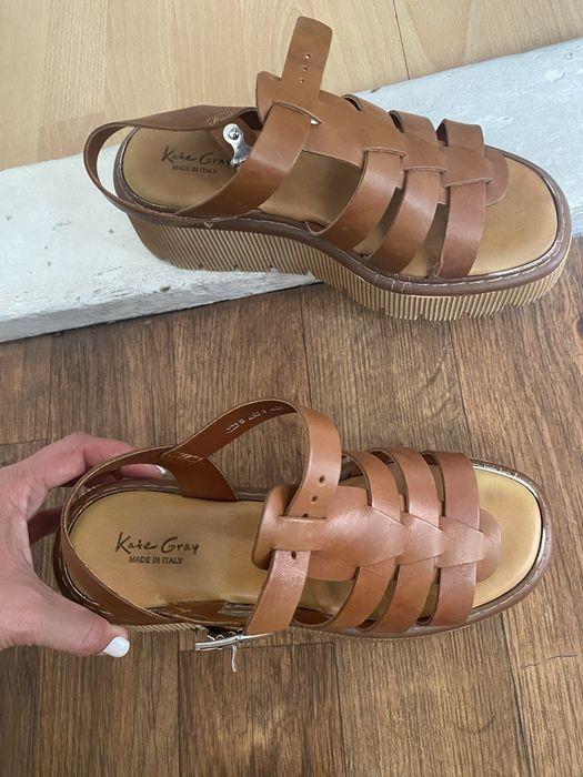 Дамски сандали естествена кожа