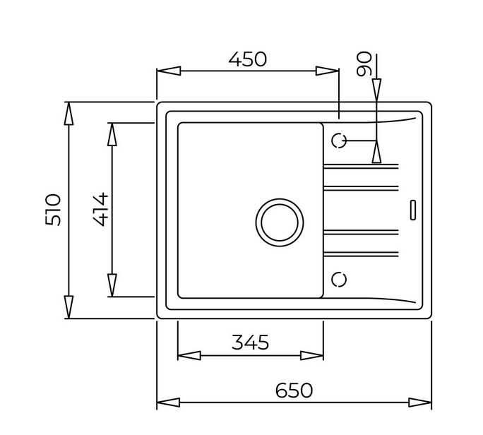 Chiuvetă din Compozit granit TEKA Stone 45 S-TG, 1 cuva + baterie MF2