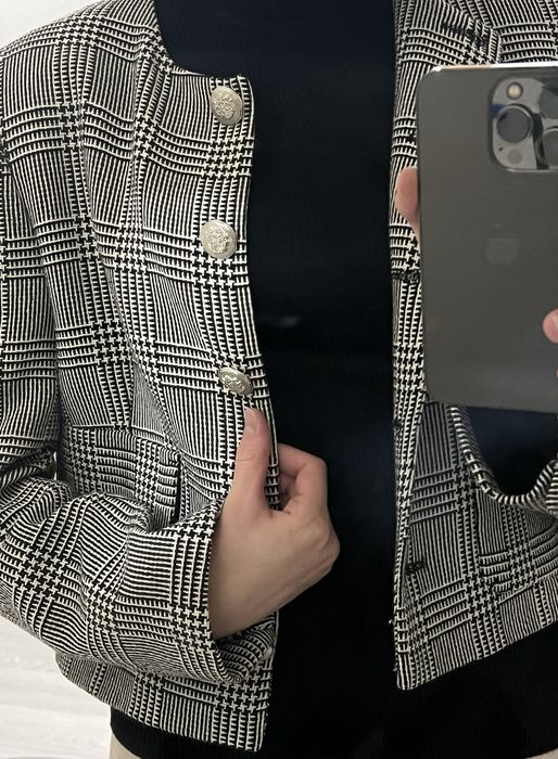 Клетчатый пиджак ZARA