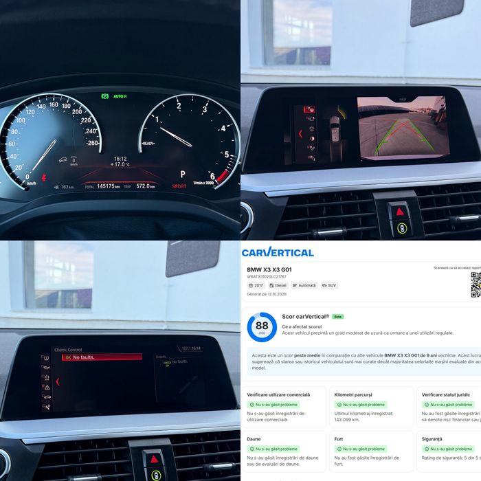 Bmw X3 *G01* *xDrive* *2.0d* *B47* *190cp* *LED* *CAMERA* *ALB PERLAT* *COLLISION* *145.000 KM *