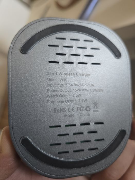 Incarcator wireless 3 in 1 Loowoko® 15W Fast