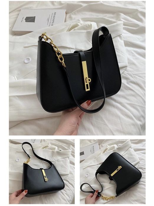 сумка багет черный