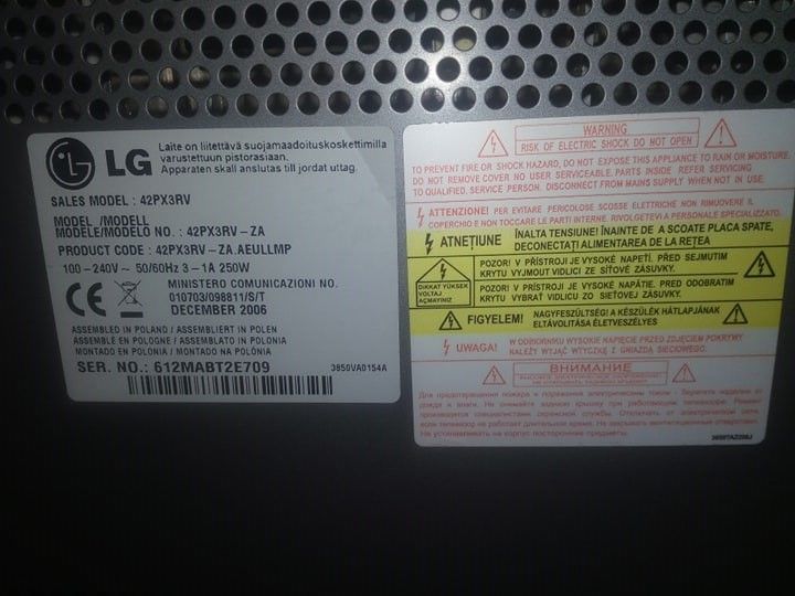 Телевизор LG - плазма