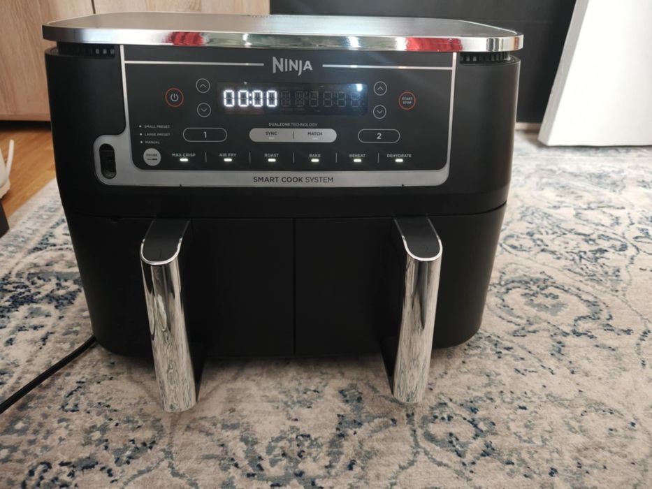 Air Fryer Ninja Dual AF451, 9.5l, 2470W, Friteuza cu aer cald ca Nou