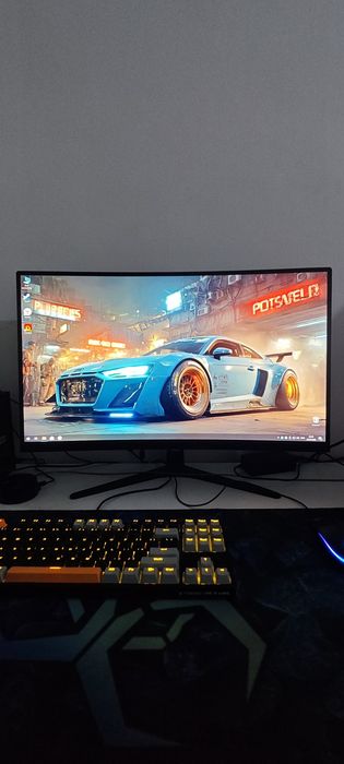 LED Monitor Q27 Curved  5mc 75Hz, FHD 1920x1080 VGA+HDMI