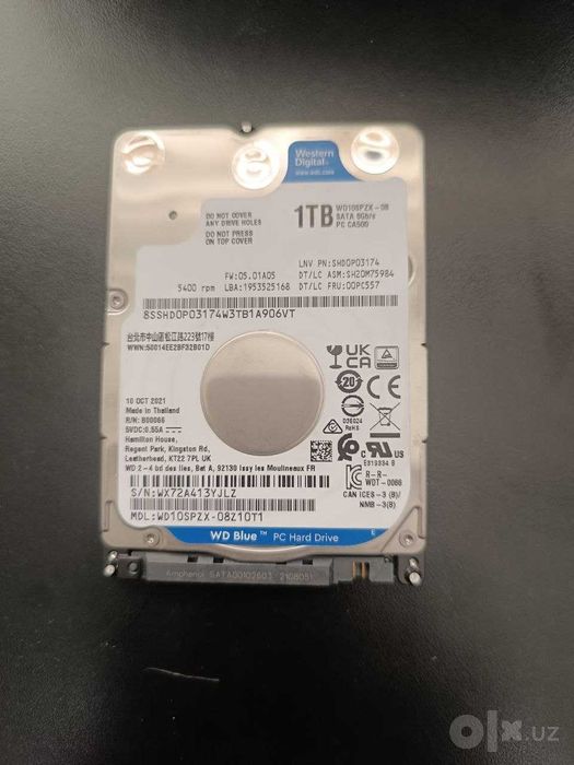Продается хард для ноутбука WD 1трб в хорошем состояние