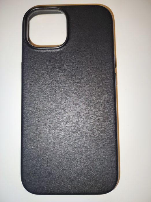 Калъф черен Кожа Baseus Impact Resistant за iPhone 15