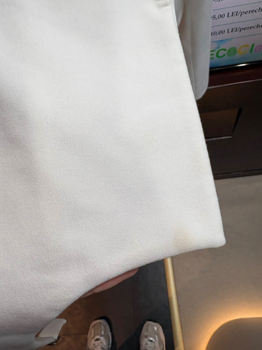 Sacou alb BAZHANE, mărime M/L