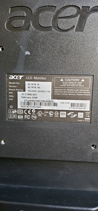 Монитор за компютър acer