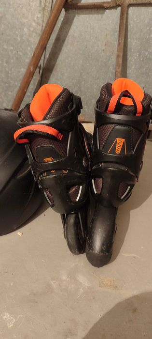 Ролери Oxelo Fit 3 JR Black Orange размер 35-38 с Каска Giro