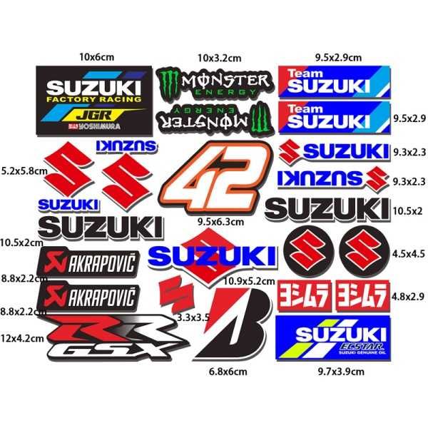 Мото светлоотразителни стикери- сет