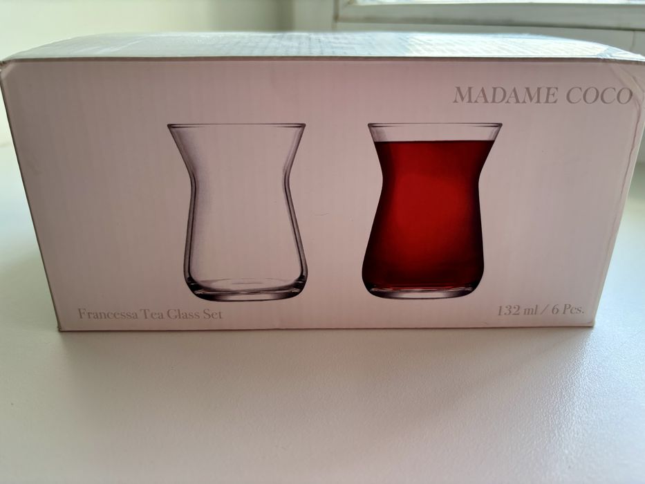 Набор стаканов для турецкого чая Madame Coco Francessa — 6 шт, новые