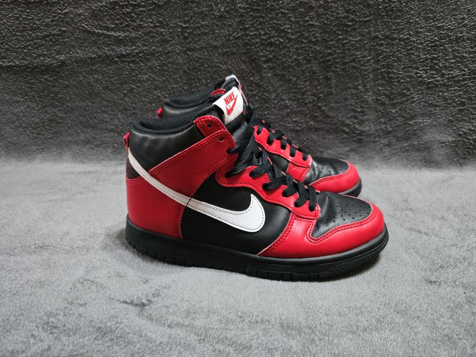 Nike Dunk High Black University Red