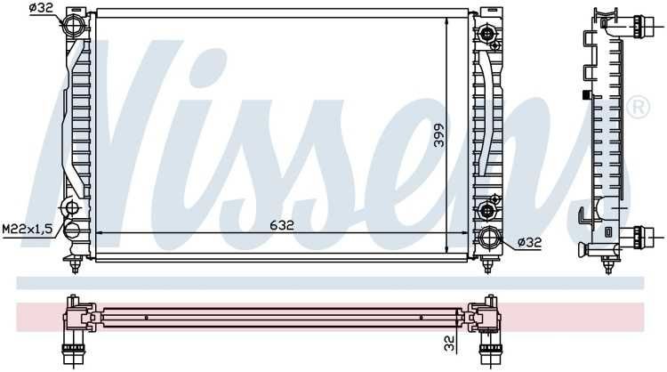 Радиатор на авто  Audi, Volkswagen