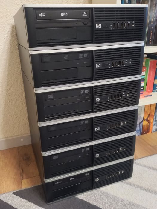 LOT 6x Calculator PC HP Compaq Elite 8300 proc i3 4GB RAM HDD 160GB