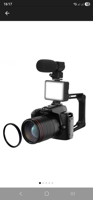 Camera digitala, 64MP, 4K HD, camere duble fata si spate,