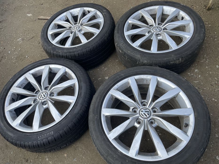 Set 4 Jante Originale Volkswagen 17” + Anvelope VARĂ 225/45R17