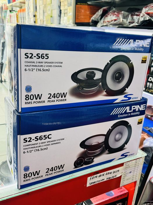 Alpine S2-S65C 80w 240w Hi-Res audio