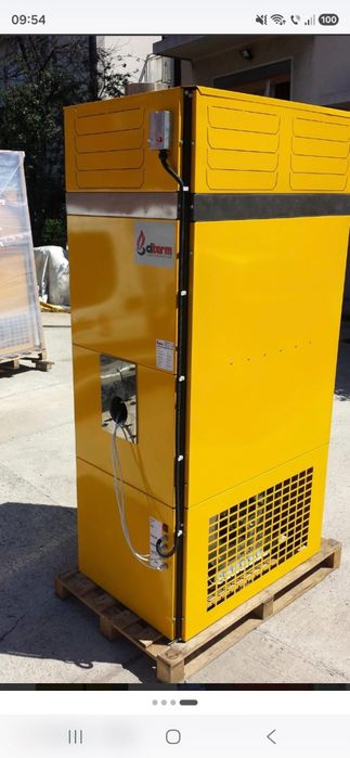 Vând centrala aer cald industriala pe ulei uzat