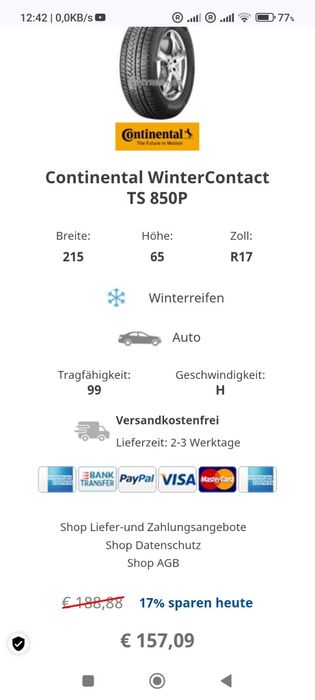 Anvelope iarna 215 65  17