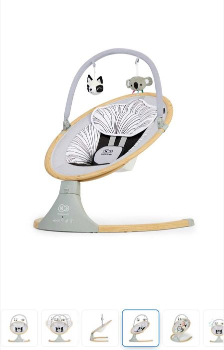 Електрическа люлка/шезлонг KinderKraft LUMI, Дървен