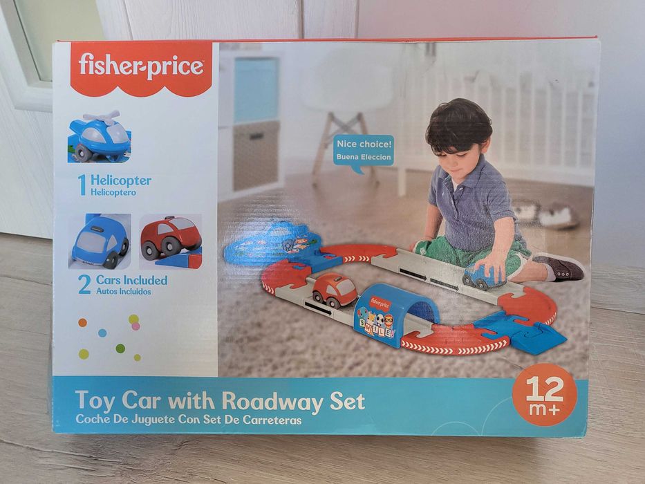Писта с коли и хеликоптер fisher price