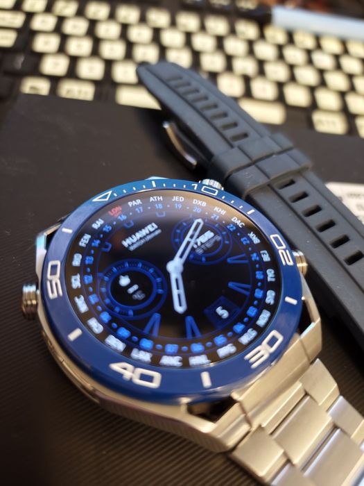 Huawei Watch Ultimate Blue Titanium, impecabil, fullbox!