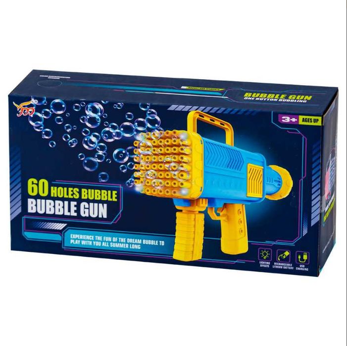 Мощна Базука за сапунени мехурчета, 44/60 дупки Базука сапунени балони