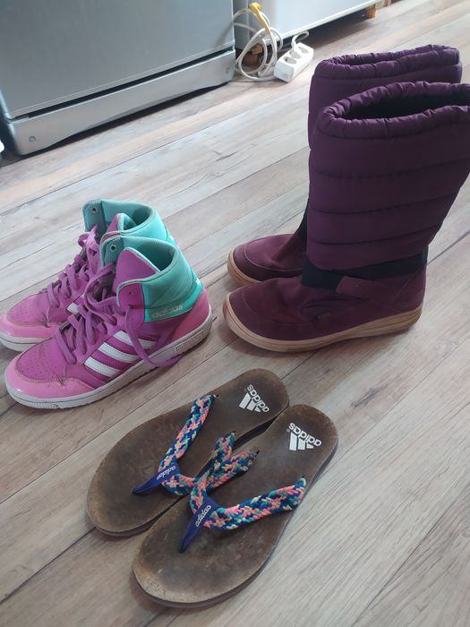 Зимние ботинки адидас на девочку