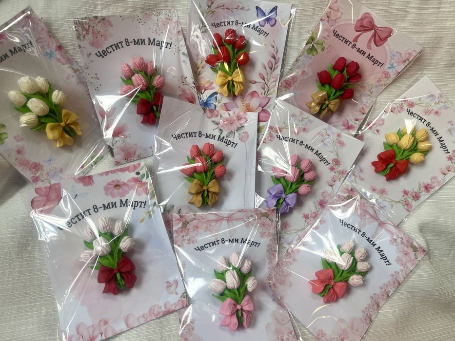 Ръчноизработени магнитчета за 8-ми Март