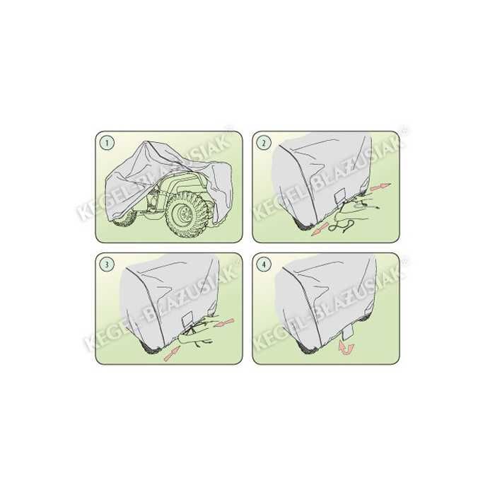 Покривало Kegel Basic L QUAD за ATV АТВ 180-215 см сиво водоустойчиво всесезонно