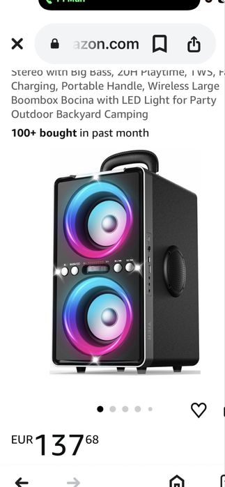 Bluetooth високоговорител ODIOMX, тонколона  мощност 200 W