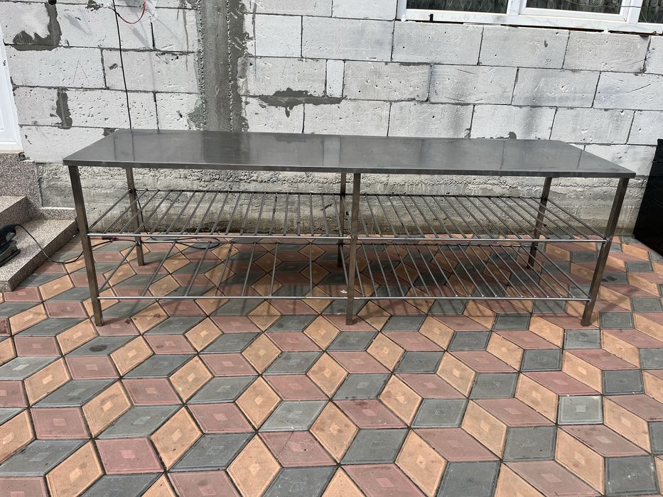 Masa inox cu polita
