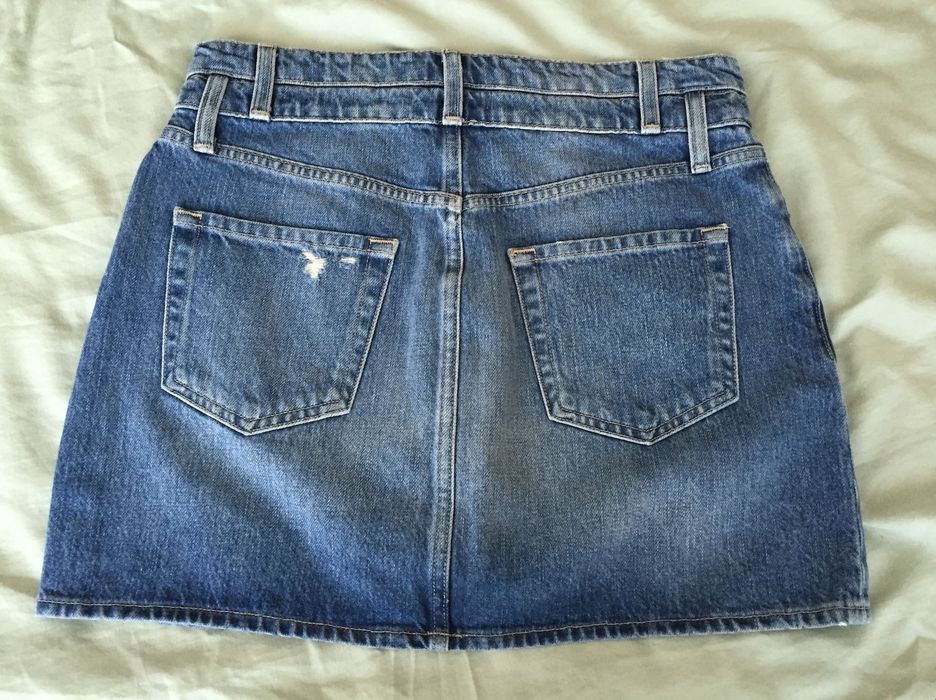 Къса дънкова пола Frame с висока талия, M - L, нова