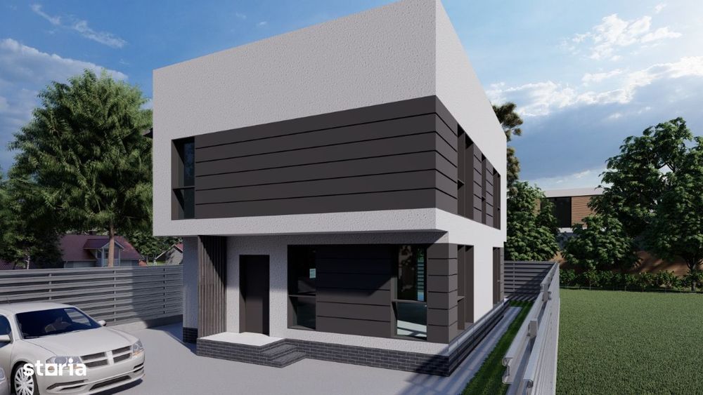 Casă noua P+1 Otopeni Central, 136 mp, 3 dormitoare, curte, parcare