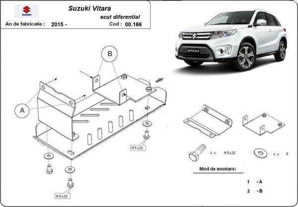 Scut metalic diferential spate Suzuki Vitara 2015 -2020