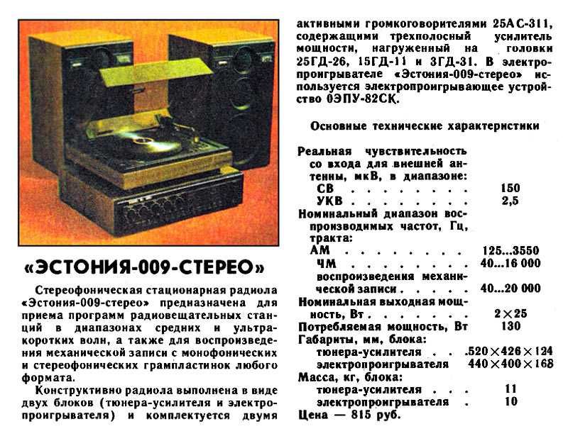 Срочно! Музыкальные центры «Эстония - 009» - 2 комплекта