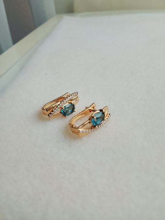 Серьги 585*топаз