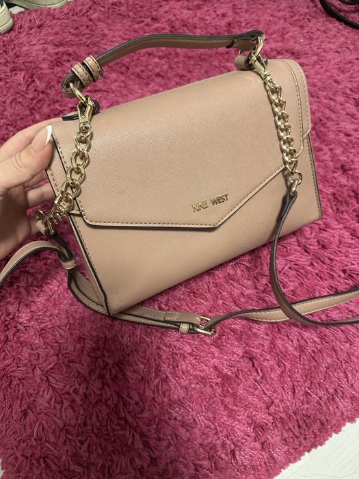 дамска чанта Nine West в розов цвят