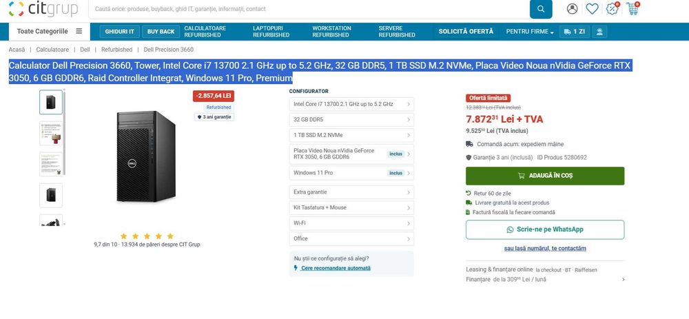 PC Gaming / Studio / Workstation | i7-13700 | RTX 3060 12GB | 32GB DDR5 | 1TB NVMe Garantie 1AN