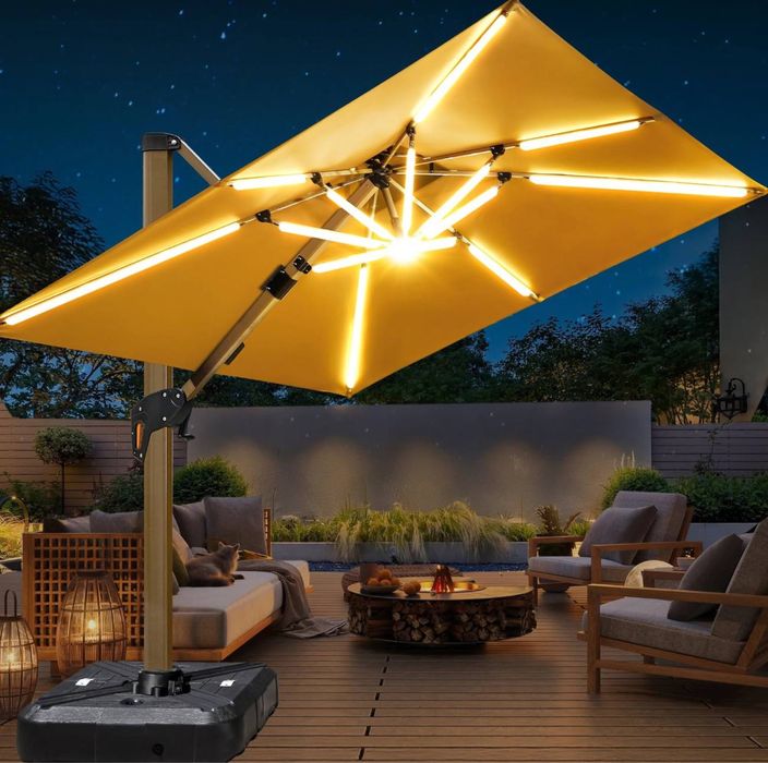 Большой садовый зонт (консольный) | Для кафе и двора | Качественный