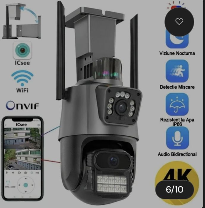 Cameră de supraveghere inteligentă duală Jortan JT-9687 PRO