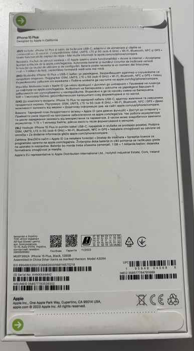 Iphone 15 Plus Black Neverlocked 128 GB