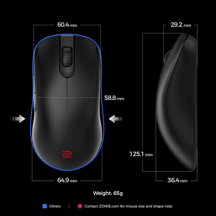 Безжична геймърска мишка BenQ Zowie FK2-DW 4K (Нова)