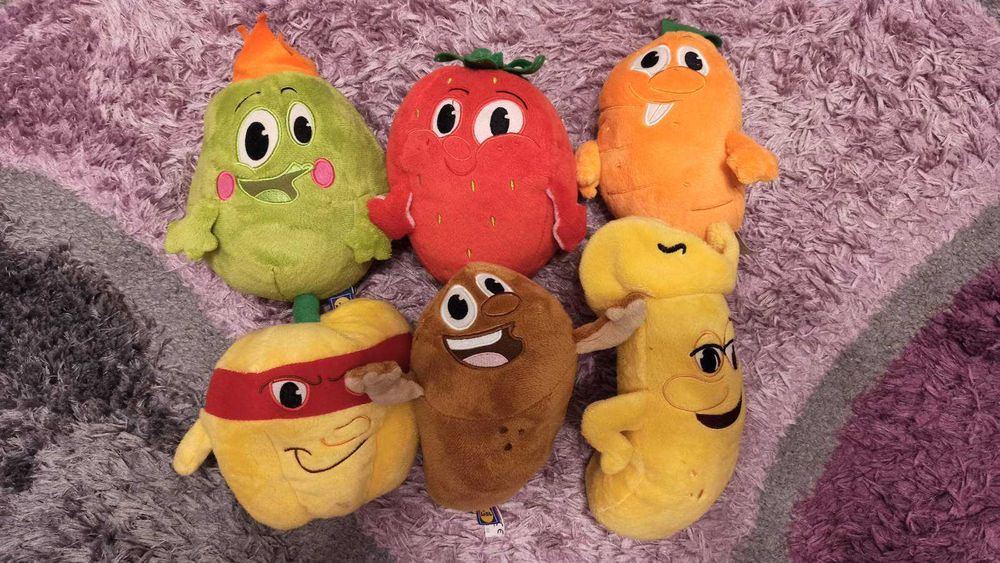 плюшени играчки плодове и зеленчуци
