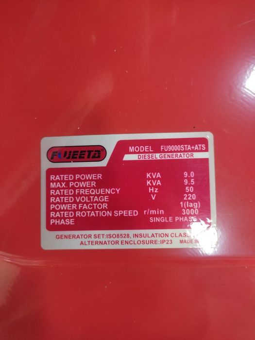 Generator Fujeeta 9 kva