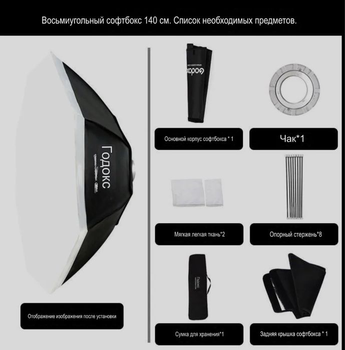 Софт бокс 140 см