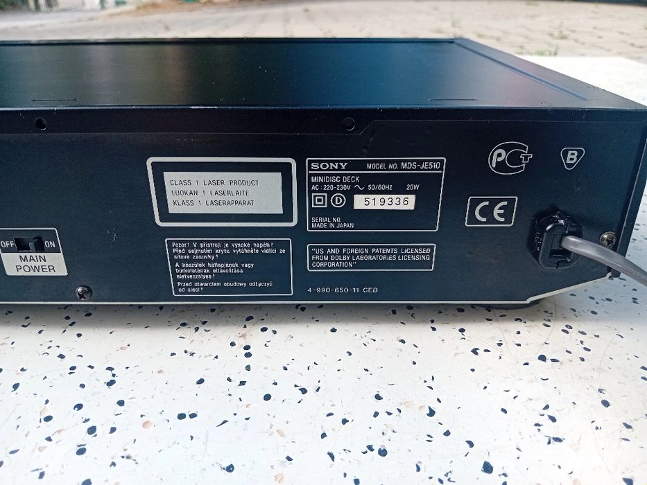 Minidisc Sony MDS-JE 510 DEFECT
